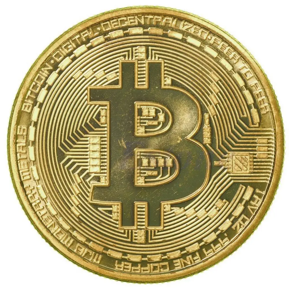 Us 1 13 30 Off 1 X Gold Plated Bitcoin Coin Collectible Btc Coin Art Collection Gift Physical In Non Currency Coins From Home Garden On - 